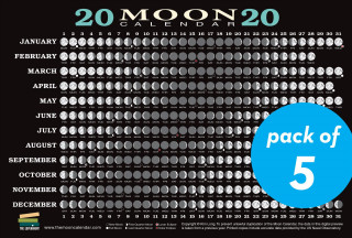 Tiskovina 2020 Moon Calendar Card (5 pack) Kim Long