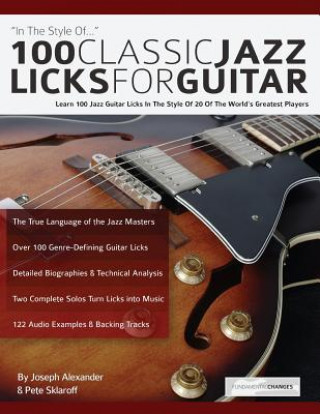 Kniha 100 Classic Jazz Licks for Guitar Joseph Alexander