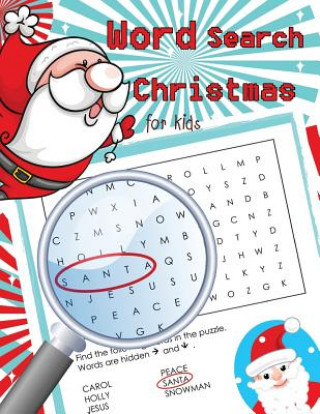 Carte Word Search Christmas for Kids: Word Search Books for Kids Ages 6-8 Letter Tracing Workbook Creator