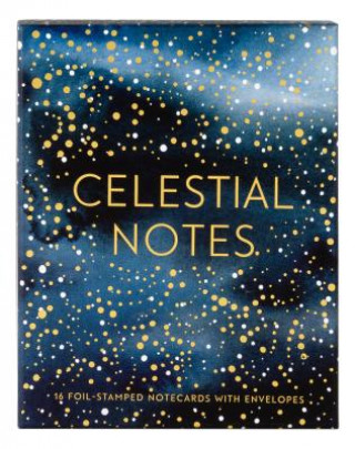 Materiale tipărite Celestial Notes: 16 Foil-Stamped Notecards with Envelopes (Celestial Star Stationery, Space and Galaxy Watercolor Blank Notecards) Yao Cheng