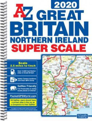 Kniha Great Britain Super Scale Road Atlas 2020 (A3 Spiral) 