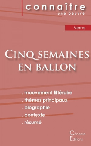 Carte Fiche de lecture Cinq semaines en ballon de Jules Verne (Analyse litteraire de reference et resume complet) Jules Verne