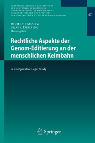 Książka Rechtliche Aspekte Der Genom-Editierung an Der Menschlichen Keimbahn Jochen Taupitz