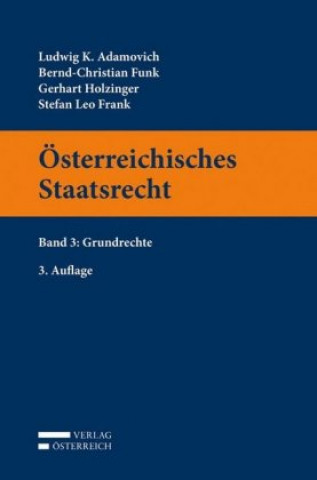 Knjiga Österreichisches Staatsrecht Band 03 Ludwig K. Adamovich