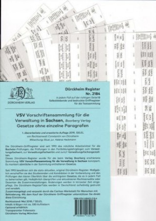 Книга DürckheimRegister® VSV SACHSEN (2019/2020), BOORBERG Verlag Constantin Dürckheim