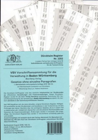 Kniha DürckheimRegister® VSV BADEN-WÜRTTEMBERG (2021), BOORBERG Verlag Constantin Dürckheim