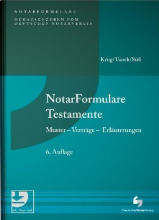 Knjiga NotarFormulare Testamente Walter Krug