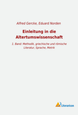 Knjiga Einleitung in die Altertumswissenschaft Eduard Norden