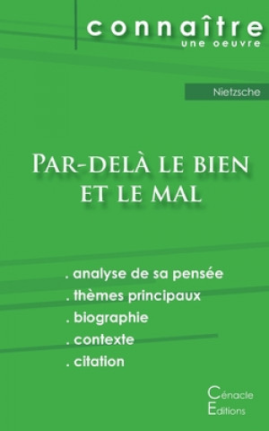 Könyv Fiche de lecture Par-dela le bien et le mal de Nietzsche (Analyse philosophique de reference et resume complet) Friedrich Nietzsche