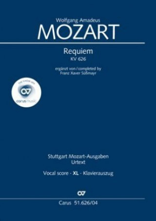 Carte Requiem (Klavierauszug XL) Wolfgang Amadeus Mozart