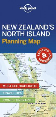 Tiskovina Lonely Planet New Zealand's North Island Planning Map Lonely Planet
