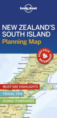 Tiskovina Lonely Planet New Zealand's South Island Planning Map Lonely Planet