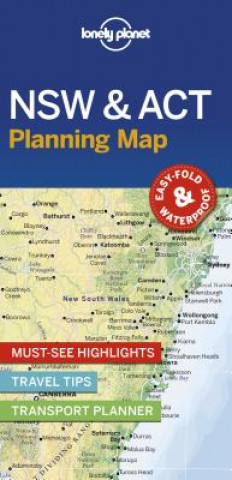 Tiskovina Lonely Planet New South Wales & ACT Planning Map Lonely Planet