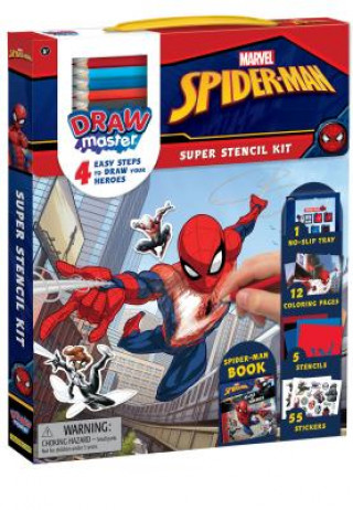 Kniha Drawmaster Marvel Spider-Man: Super Stencil Kit: 4 Easy Steps to Draw Your Heroes Crackboom! Books
