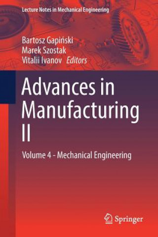 Kniha Advances in Manufacturing II Bartosz Gapinski