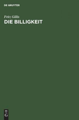 Book Die Billigkeit Fritz Gillis