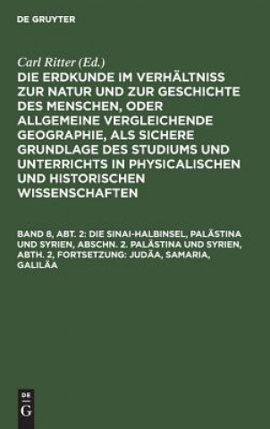 Carte Sinai-Halbinsel, Palastina und Syrien, Abschn. 2. Palastina und Syrien, Abth. 2, Fortsetzung Carl Ritter