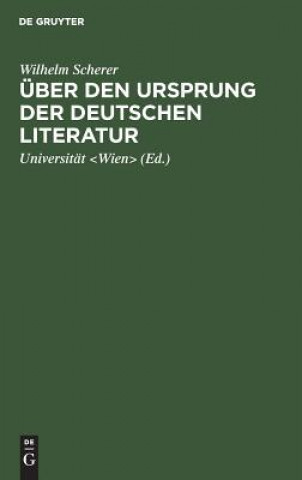 Carte UEber den Ursprung der deutschen Literatur Wilhelm Scherer