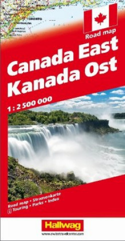 Tiskovina Kanada Strassenkarte Ost 1:2.500 000 