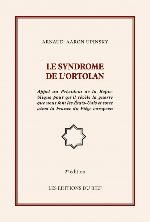 Książka Le syndrome de l'ortolan Arnaud-Aaron Upinsky