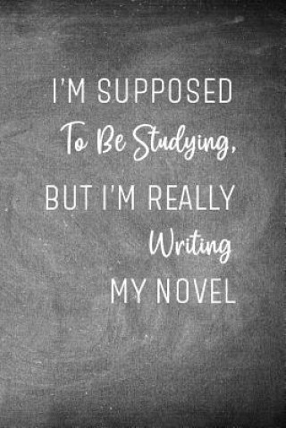 Kniha I'm Supposed to Be Studying, But I'm Really Writing My Novel: Chalkboard Workbook and Notebook for Aspiring Writers to Plan Their Next Novel Jo Sandelwood