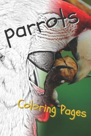 Kniha Parrot Coloring Pages: Beautiful Parrots Drawings for Kids and for Adults Relaxation Coloring Pages