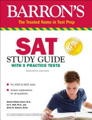 Book Barron's SAT Study Guide with 5 Practice Tests Sharon Weiner Green