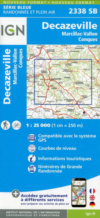 Drukwerk Decazeville.Marcillac-Vallon.Conques 1:25 000 