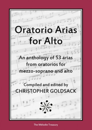 Kniha Oratorio Arias for Alto Christopher Goldsack