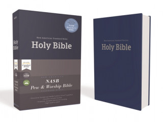 Книга NASB, Pew and Worship Bible, Hardcover, Blue, 1995 Text, Comfort Print Zondervan