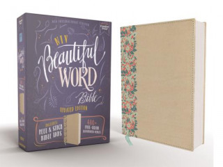 Kniha NIV, Beautiful Word Bible, Updated Edition, Peel/Stick Bible Tabs, Leathersoft over Board, Gold/Floral, Red Letter, Comfort Print Zondervan
