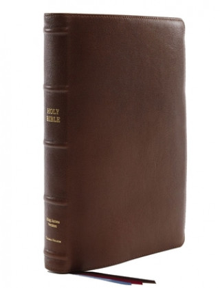 Книга Kjv, Reference Bible, Center-Column Giant Print, Premium Goatskin Leather, Brown, Premier Collection, Comfort Print Thomas Nelson