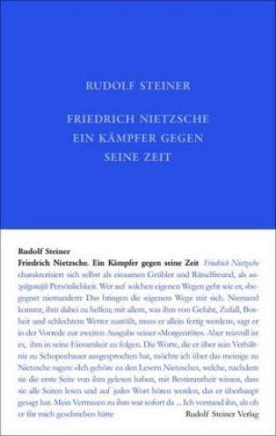 Könyv Friedrich Nietzsche, ein Kämpfer gegen seine Zeit Rudolf Steiner