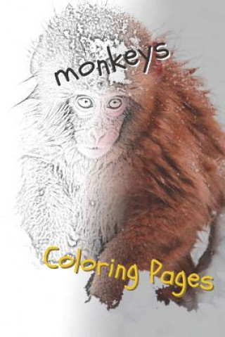 Könyv Monkeys Coloring Pages: Beautiful Coloring Pages for Adults Relaxation Coloring Pages