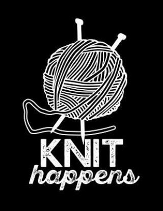 Książka KNIT HAPPENS Knitting Graph Paper 2: 3: Design Your Own Knitting Projects 8.5" x 11" 200 Pages Knit Happens