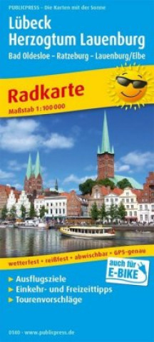 Tiskovina Lübeck - Herzogtum Lauenburg, Bad Oldesloe - Ratzeburg - Lauenburg/Elbe 1:100 000 