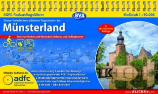 Tiskovina ADFC-Radausflugsführer Münsterland 1:50.000 praktische Spiralbindung, reiß- und wetterfest, GPS-Tracks Download Otmar Steinbicker