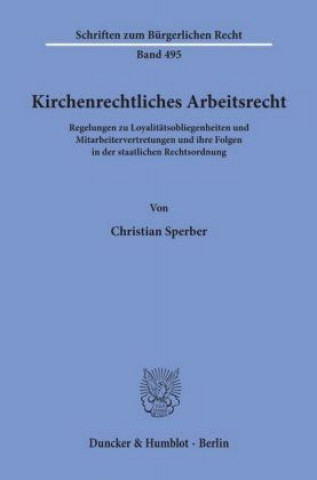 Kniha Kirchenrechtliches Arbeitsrecht. Christian Sperber