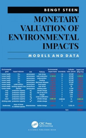 Kniha Monetary Valuation of Environmental Impacts STEEN