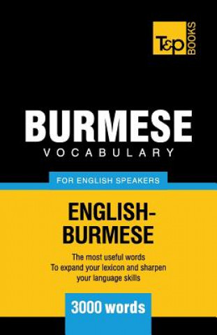 Kniha Burmese vocabulary for English speakers - 3000 words Andrey Taranov