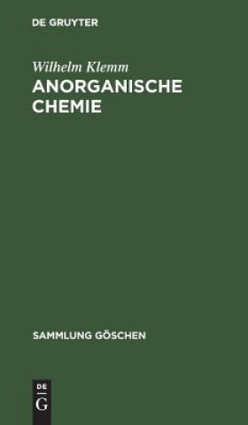 Knjiga Anorganische Chemie Wilhelm Klemm