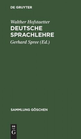 Kniha Deutsche Sprachlehre Walther Hofstaetter