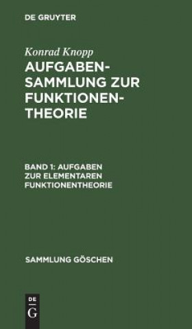 Carte Aufgaben Zur Elementaren Funktionentheorie Konrad Knopp