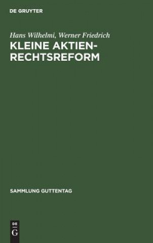 Kniha Kleine Aktienrechtsreform Hans Wilhelmi