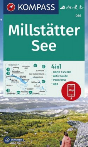 Nyomtatványok KOMPASS Wanderkarte Millstätter See 1:25 000 Kompass-Karten Gmbh