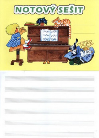 Papírenské zboží Notový sešit (obrázek: pianino, 32str.) 