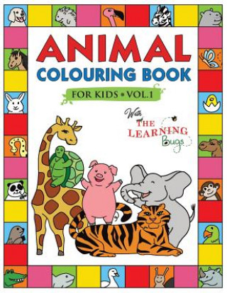 Libro Animal Colouring Book for Kids with The Learning Bugs Vol.1 THE LEARNING BUGS