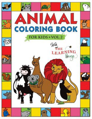 Libro Animal Coloring Book for Kids with The Learning Bugs Vol.2 THE LEARNING BUGS