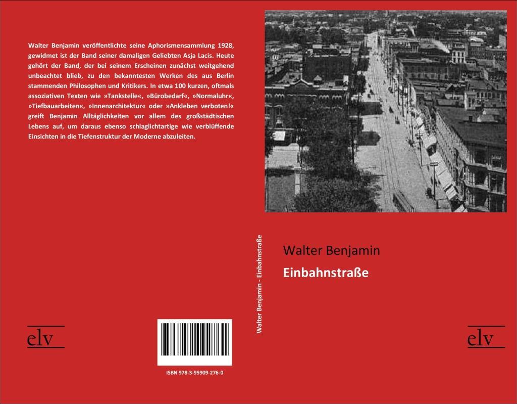 Buch Einbahnstraße Walter Benjamin