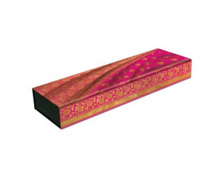 Kniha PB Pencil Cases Varanasi Silks and Saris Gulabi rectangular 